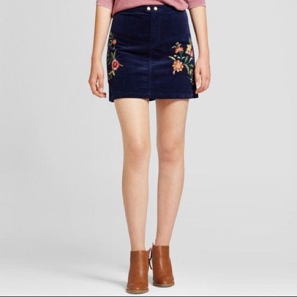Mossimo Supply Co. Dresses & Skirts - Mossimo Corduroy Flower Skirt